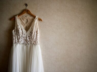 white floral lace sleeveless dress