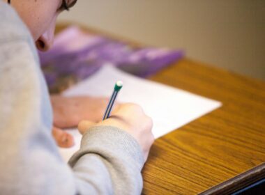 person using pencil