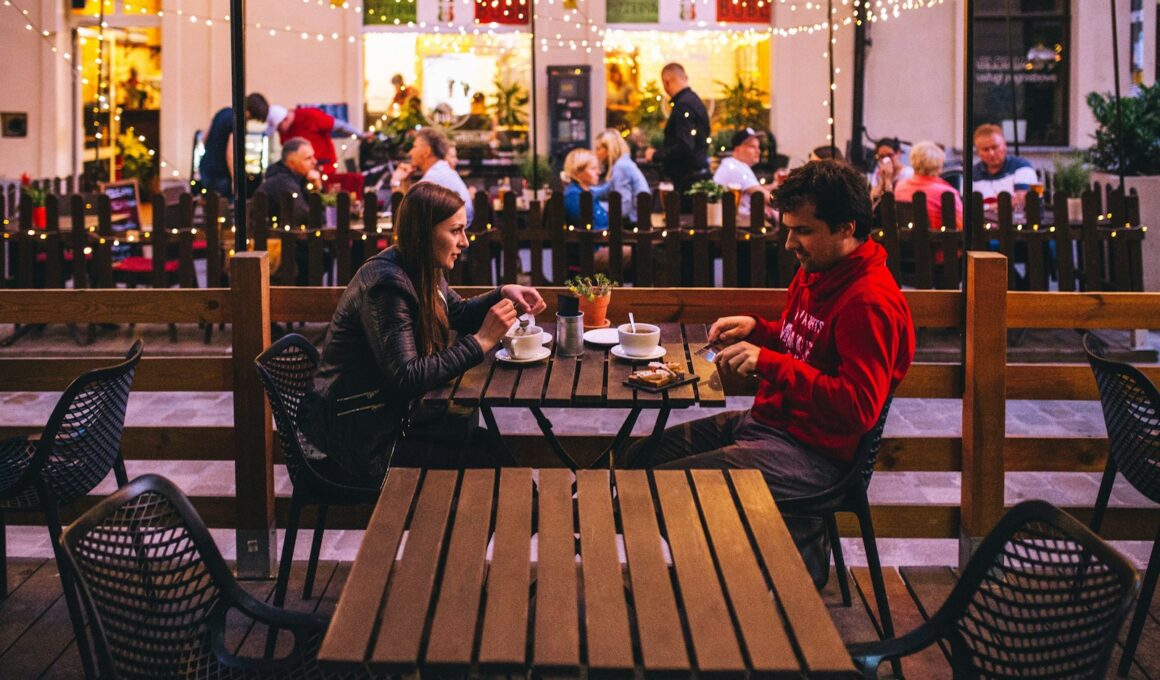 couple dining out